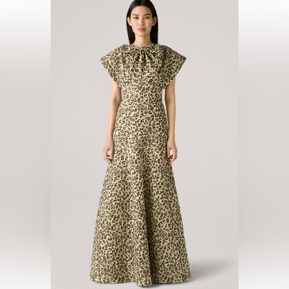 St. John leopard jacquard gown size 4